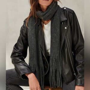 Lucky Brand Solid Brushed Fringe Scarf O/S